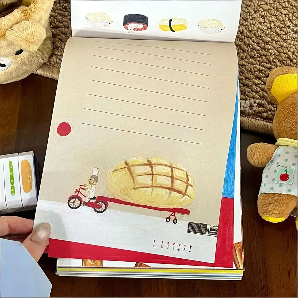Cartoon Illustration Writing Crafting Papers 100 Sheets Multi-functional Materials Book DIY Scrapbooking Papers Students - 2