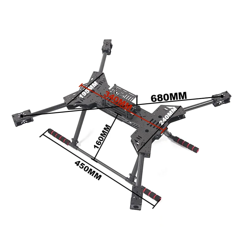 รูปสินค้า ชุดโครงเครื่องบิน FPV คาร์บอนไฟเบอร์ แขนพับได้ ZD680