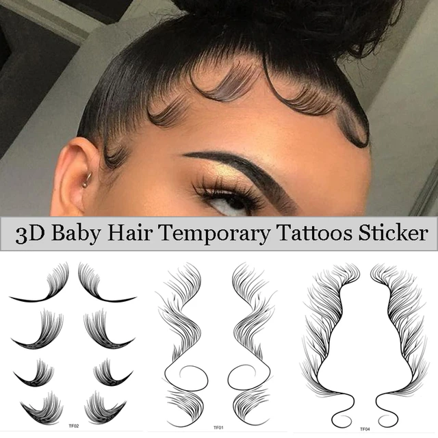 Hair Edge Tattoo Stickers Hairline Tattoo Sticker Template Fake