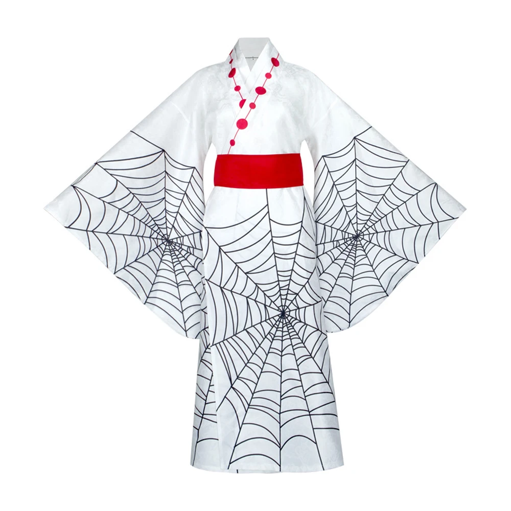 Costume Cosplay Rui Anime Spider Oni Ayaki, Kimono Cosplay Rui, Parrucca, Adesivi Tatuaggio, Costumi di Halloween per Donne Adulte - immagine 3