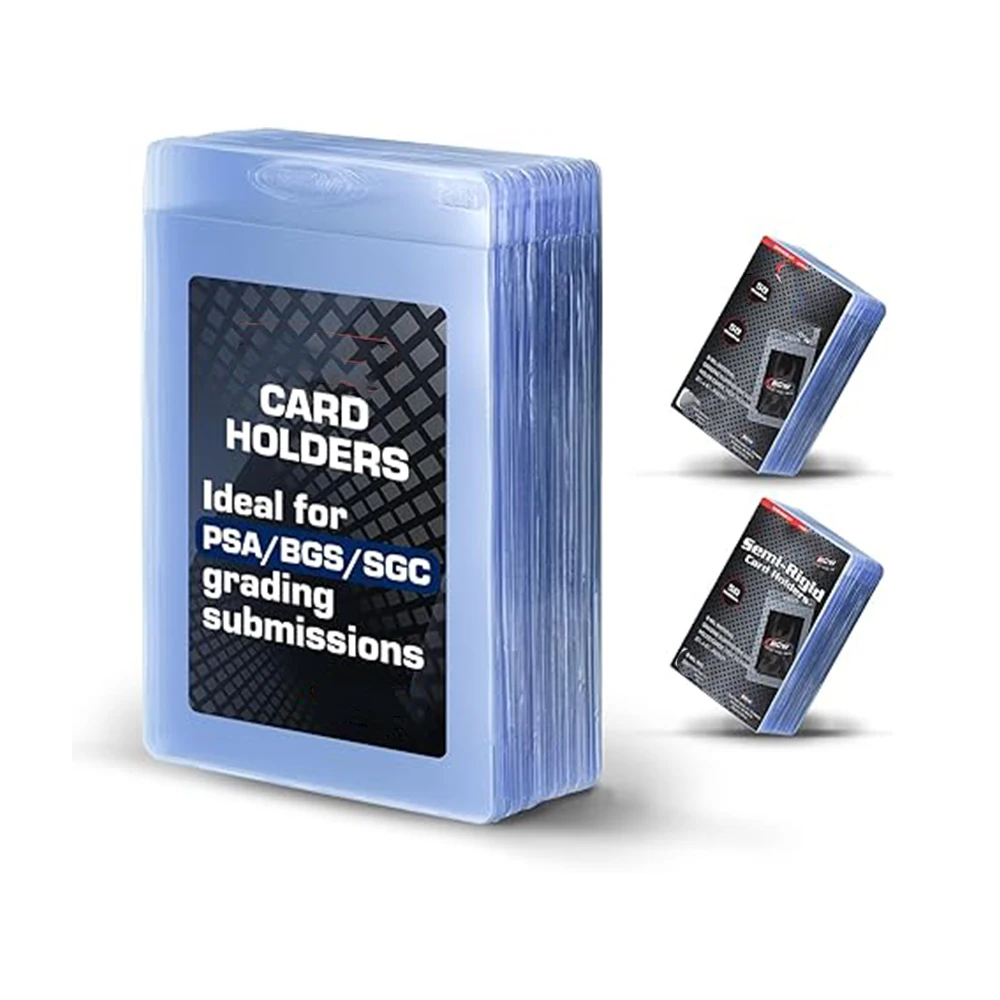 Durable Semi Rigid Trading Card Sleeves - Plastic Card Protector Case