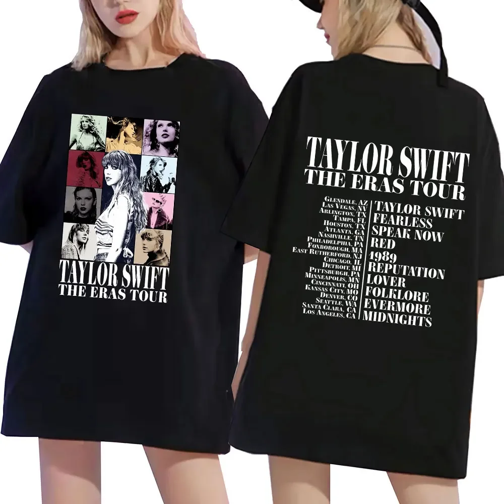 Taylor The Eras Tour World Tour T Shirt Men Women Aesthetic Short Sleeve Cotton T-shirt Fashion Harajuku Oversized T Shirts Tops