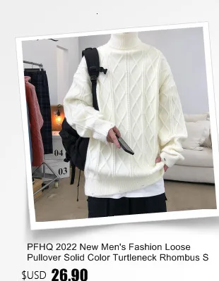 v neck sweater men PFHQ Men's Knit Cardigan Solid New 2022 Long Sleeve Button Tops Trend Fashion Man Coat Male Loose Simple Clothing Spring Autumn turtleneck sweater men