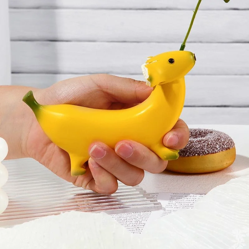 Banana Dog   Kawaii Room Decor Resin Figurine Modern Decorations Accessories Arts And Crafts Home Decoration Ornaments Figurines