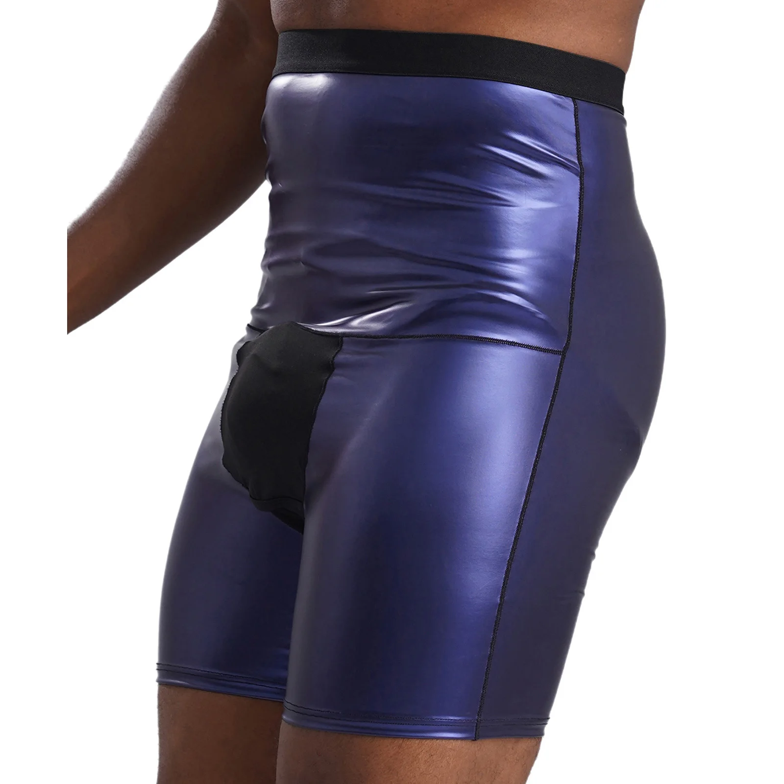 Men High Waist Sauna Short Pants Workout Compression Sweat Shorts Running Shorts Tummy Control Shapewear