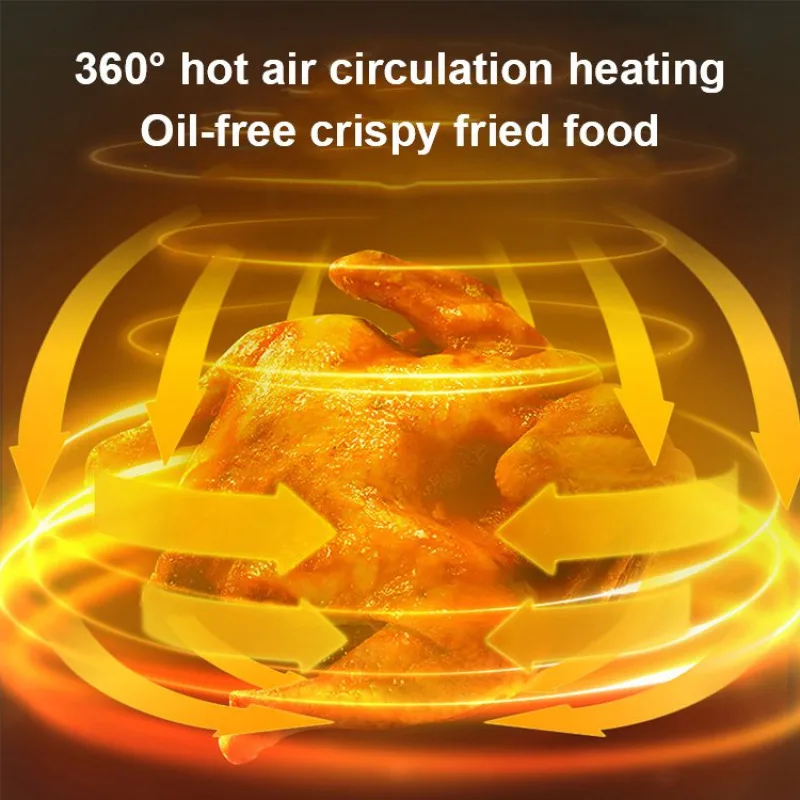Air Fryer Homeuse oil free and smokefree automatic largecapacity intelligent multifunctional electric fryer smart automatic air fryer