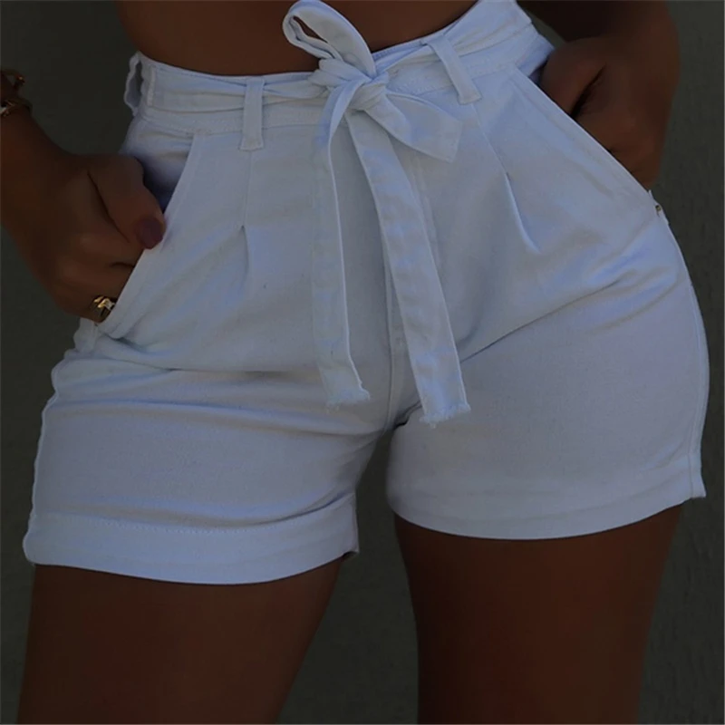 Summer Skinny Short Pants Ladies Casual Washed Denim Shorts Jeans Women Blue Pink Sexy High Waist Jeans Fashion Woman Harajuku