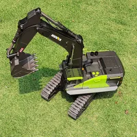 Huina 1593 1/14 RC Excavator Truck Alloy Bucket Car Radio Controlled 22CH Engineering Car Drill Grabber Truck Toys Vehicle Model 1