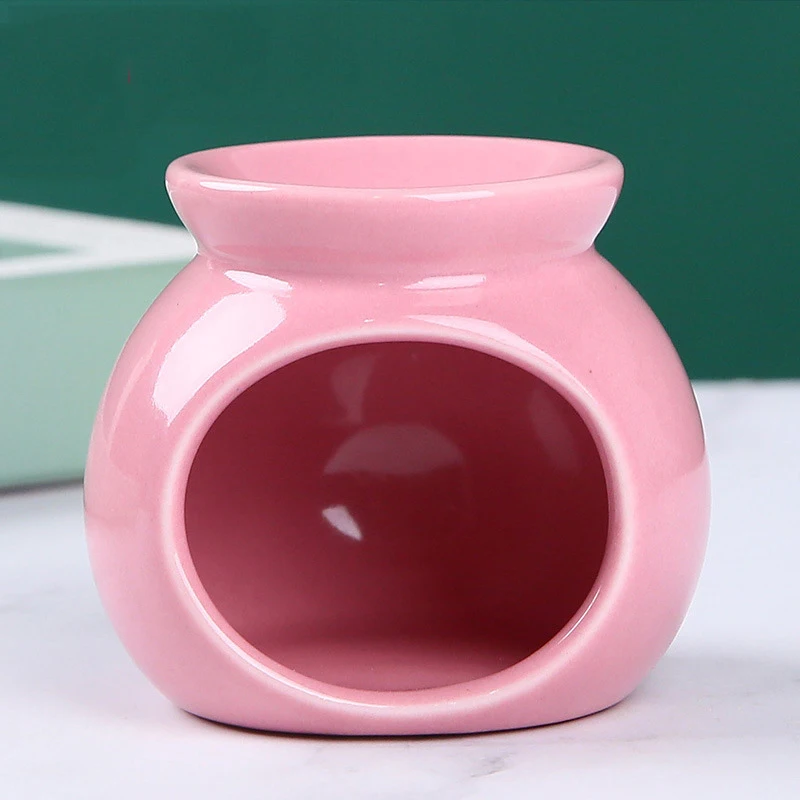 Porcelain Aroma Burner Essential Oil Furance Mini Candle Holder Solid Color Ceramic Crafts Fragrance Item Living Room Home Decor candle holders,incense holder