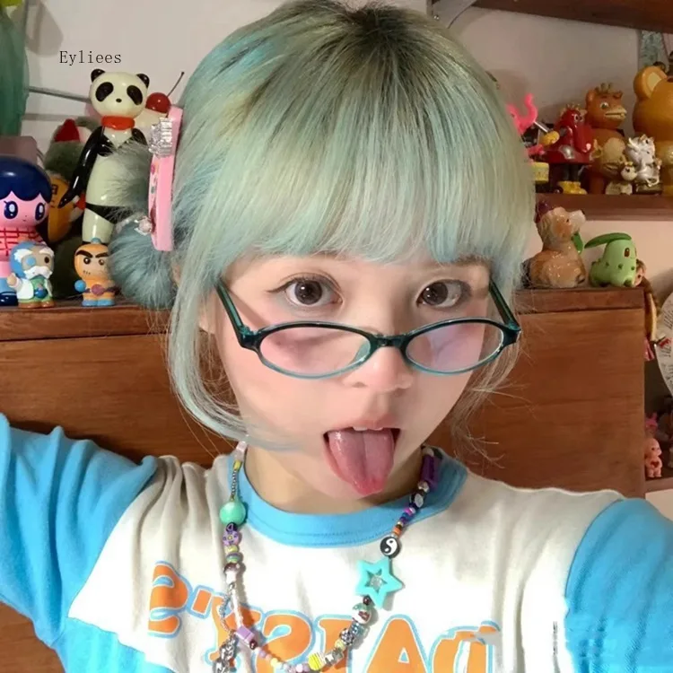 Japan Spicy Girl Glasses Frame Women Lovely INS No Makeup Plain Glasses Men Eyewear Cute Decorative Computer Frames