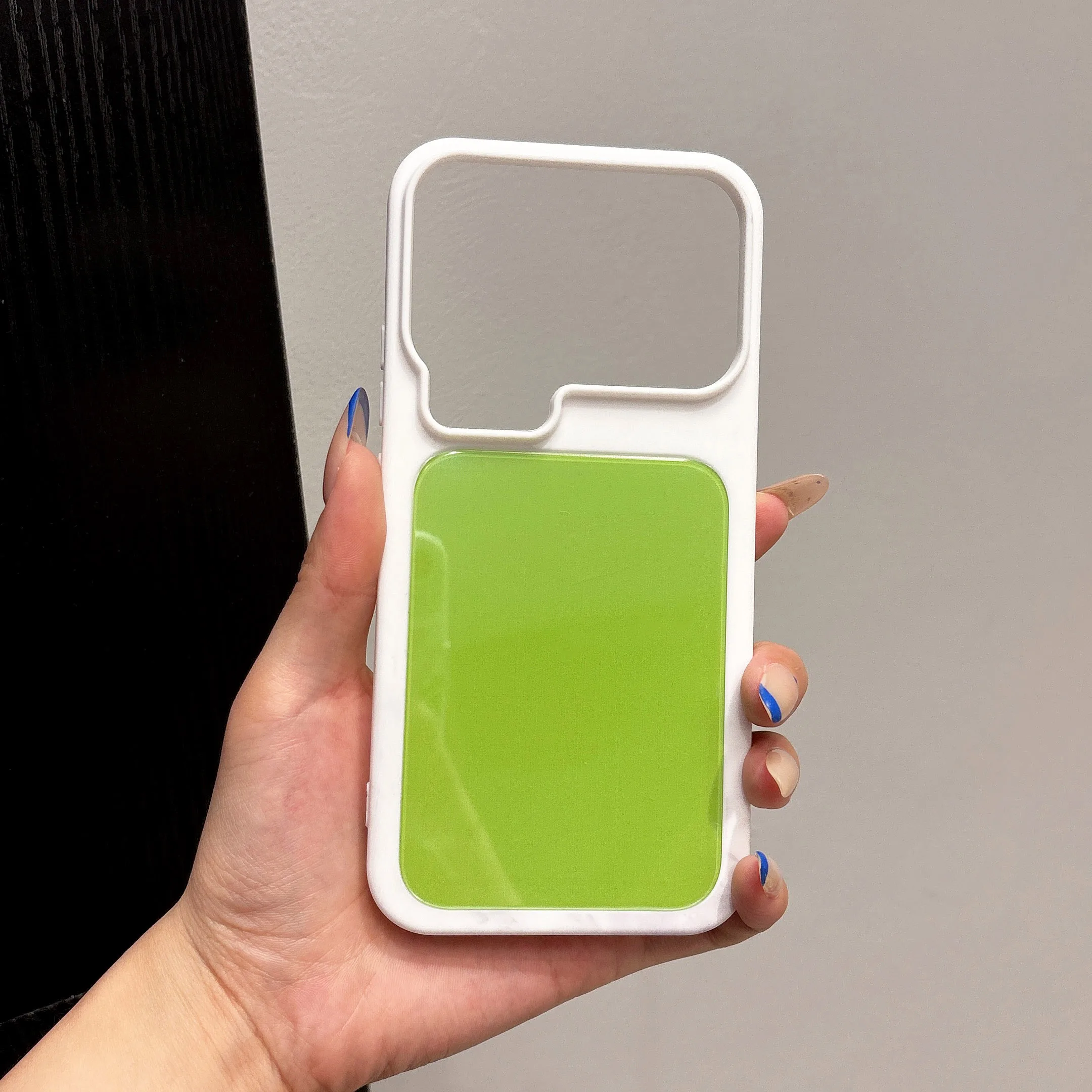 Macaron Color Mirror Phone Case - Soft Silicone Shockproof Cover