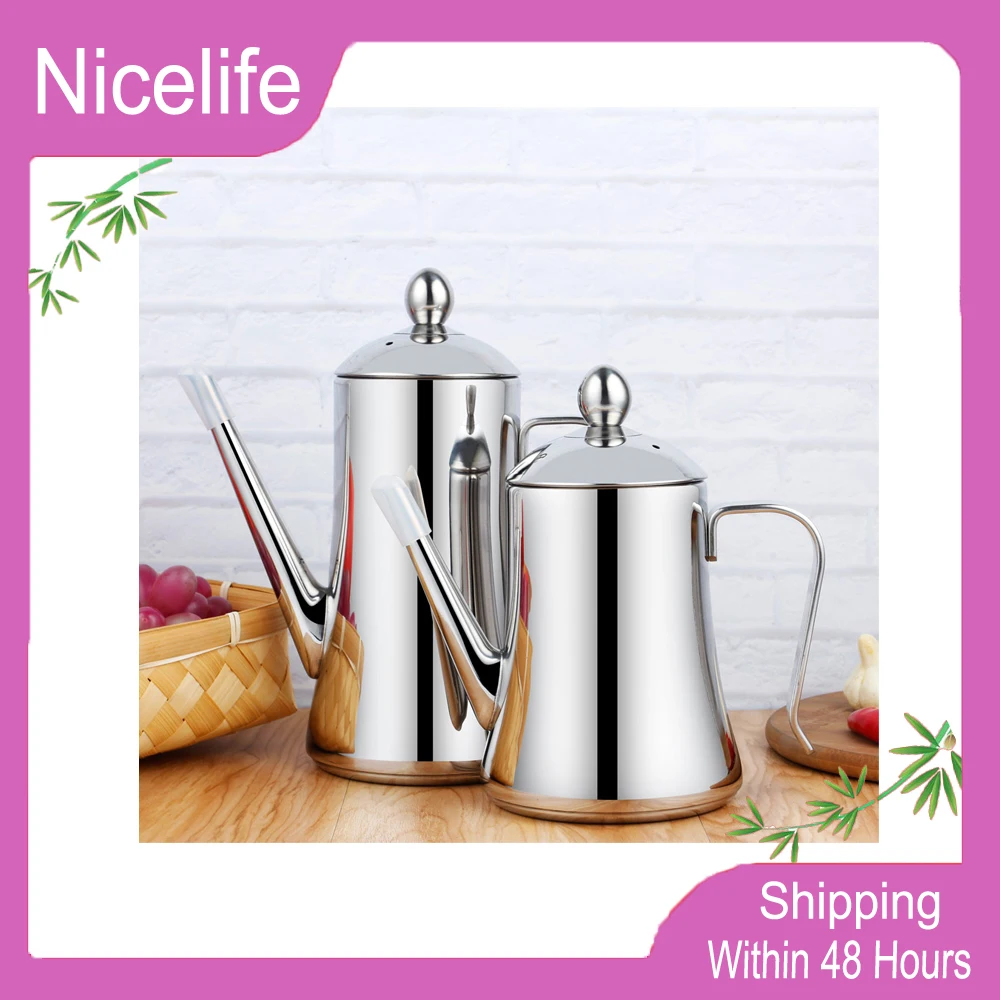 

Kitchen Salad BBQ Cooking Tools Stainless Oilcan Soy Sauce Pot Oil Bottle