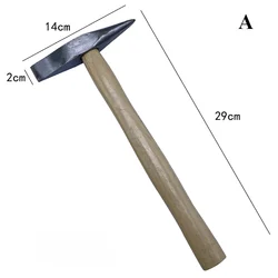 Dual - Headed Geological Hammer with Wooden Handle for Rock and Fossil Exploration (1Pcs  A)