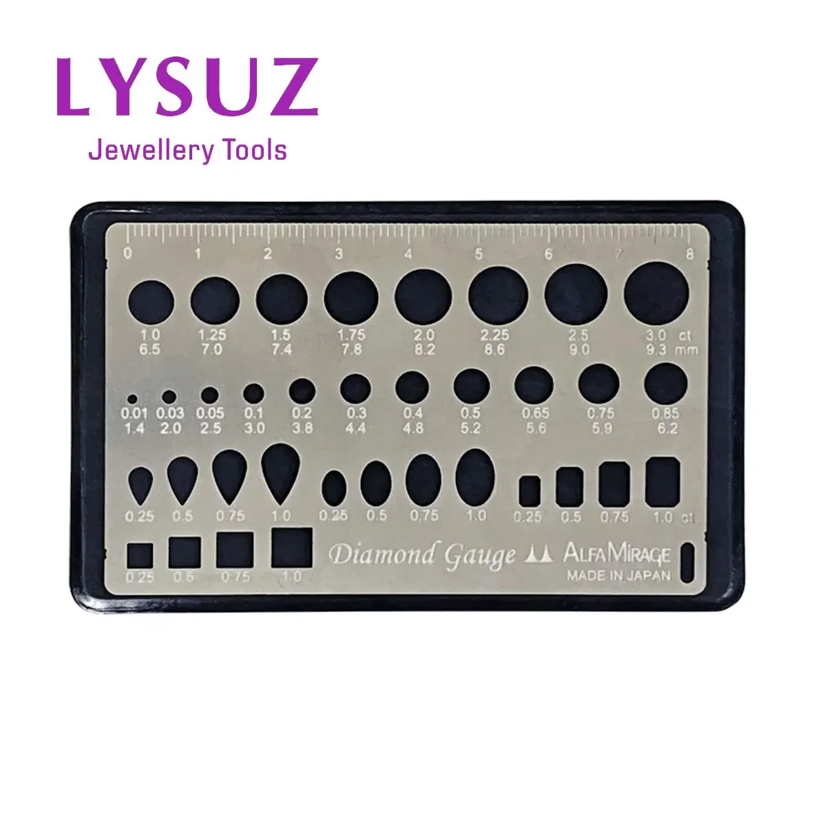 Calibro di diamanti misura in acciaio inossidabile gioielli con