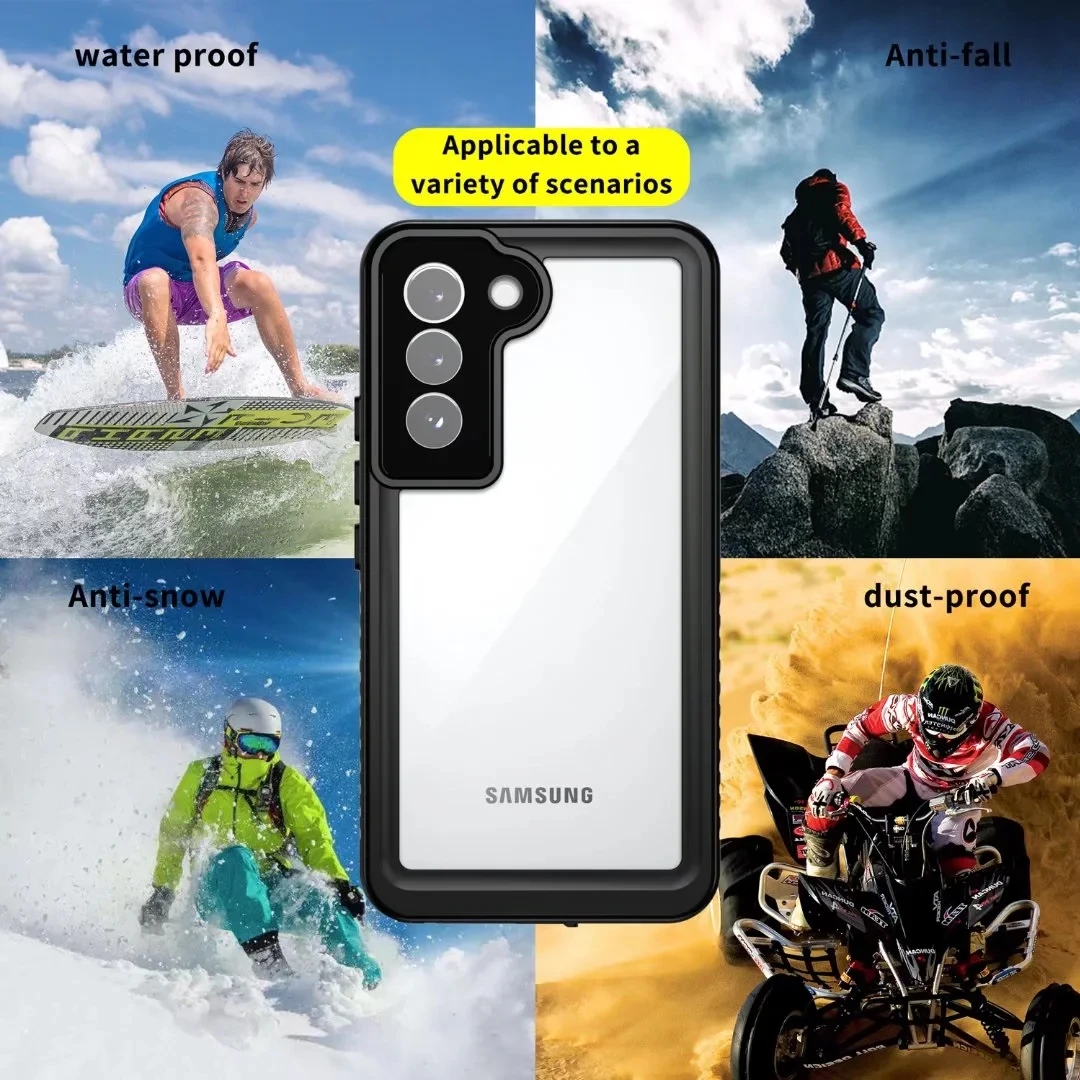 Shellbox Military Grade Protection Waterproof Case for Samsung S22 Ultra S22 Plus S22 Shockproof Heavy Duty Defender Cover Case