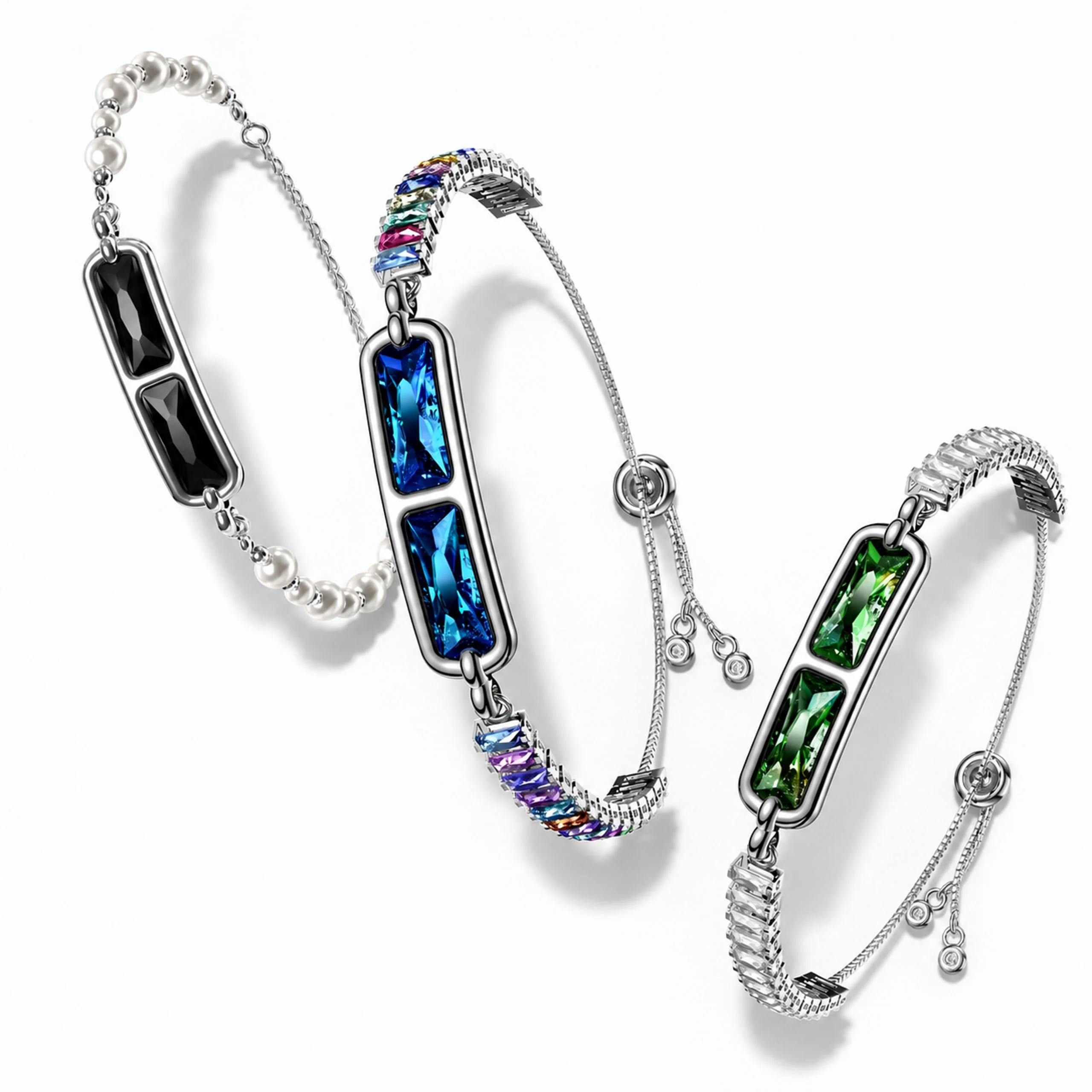 Elegant Diamond-Accented Fitness Tracker