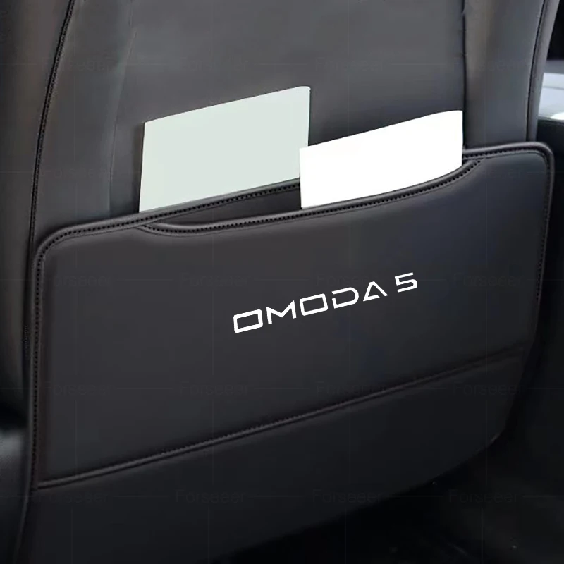 2 PCS FIT For Chery Omoda 5 C5 S5 FX Car Seat Back Anti Kick Cover Leather Protector Pad Car Interior Styling
