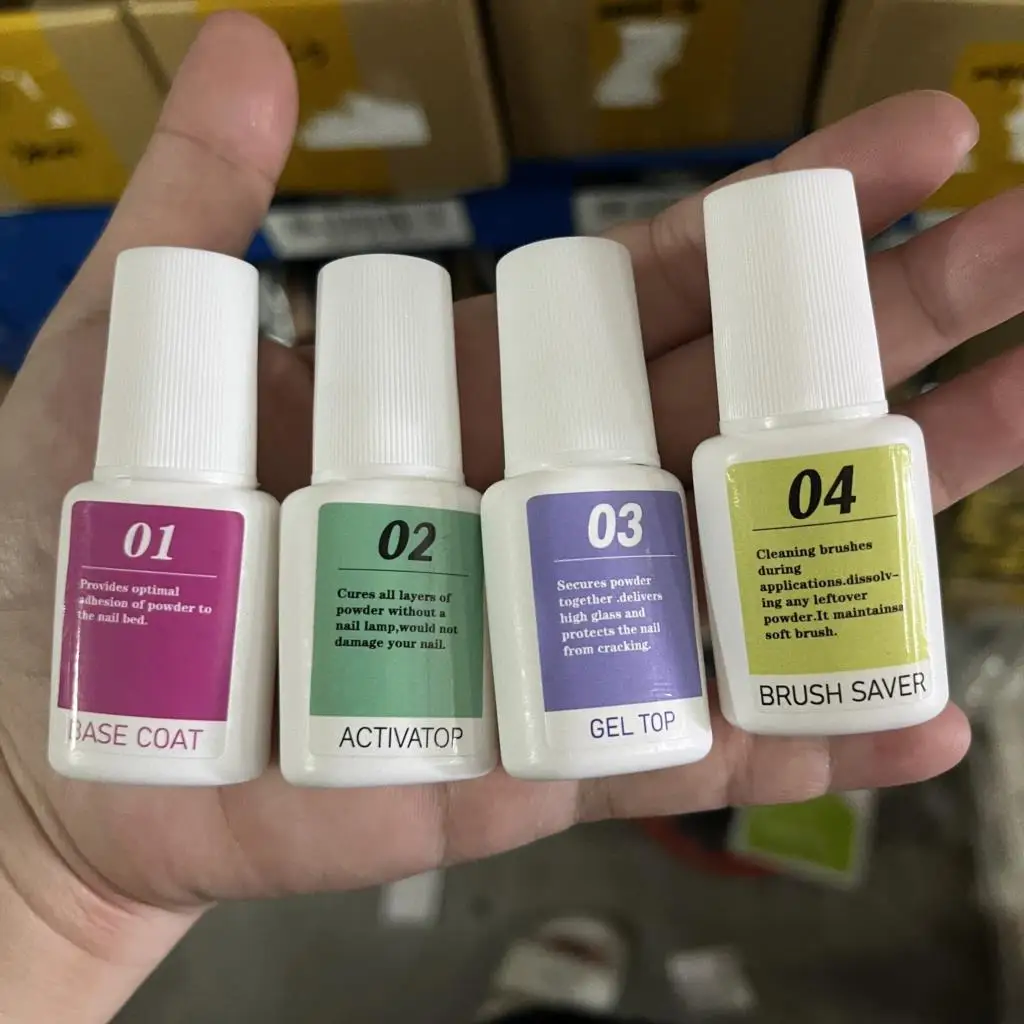Dipping Nail Powder System Liquid Base Top Coat Activator Brush Saver Nail Tools for Acrylic Nails Soak Off Tips Gel 10ml for nail glue nail gel nail primer nail dehydrator gel polish base and top coat