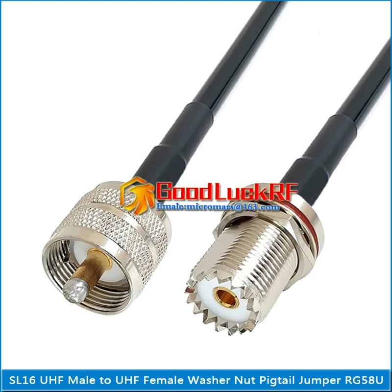 SL16 UHF штекер-увч гнездо с круглым кольцом фоторазъем яркий хвост джемпер RG58 3D-FB