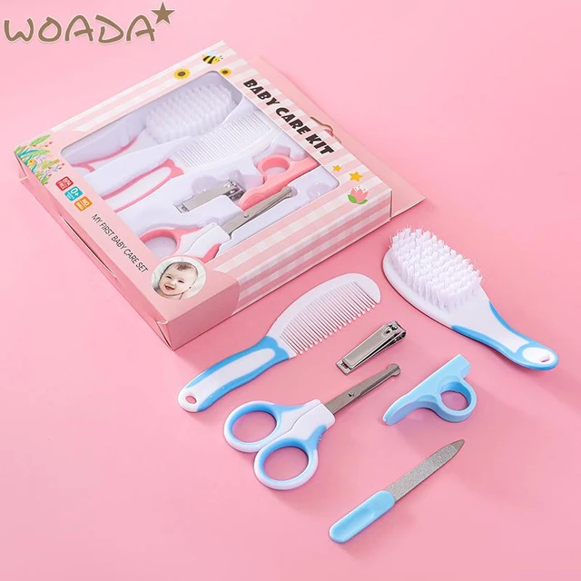 Set para Cuidado del Bebé HyAdierTech 13 piezas Conjunto de Aseo para Bebés  Cuidado, Kit de Aseo Nail Clipper Tijeras Cepillo de Pelo Peine Manicura