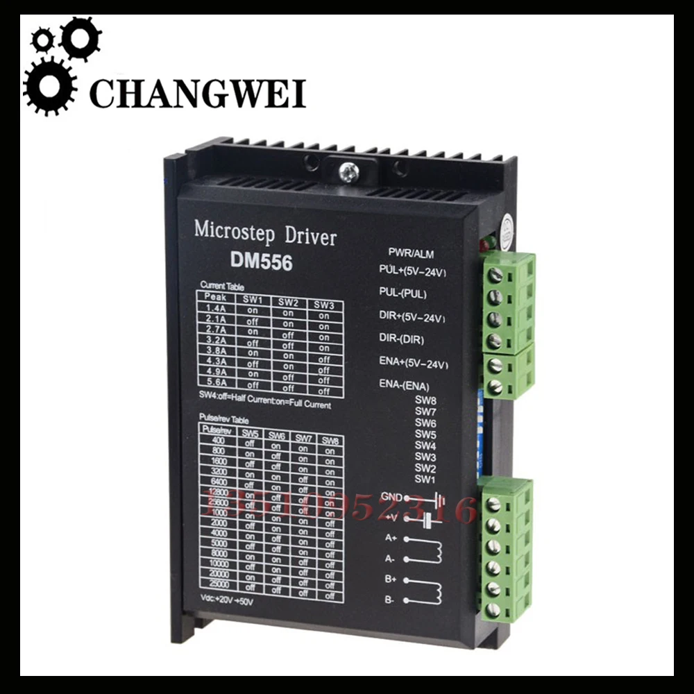 

Stepper motor controller DM542 DM556 2-phase digital stepper motor controller 18-48 VDC 57 86 series motor is 4.2A.