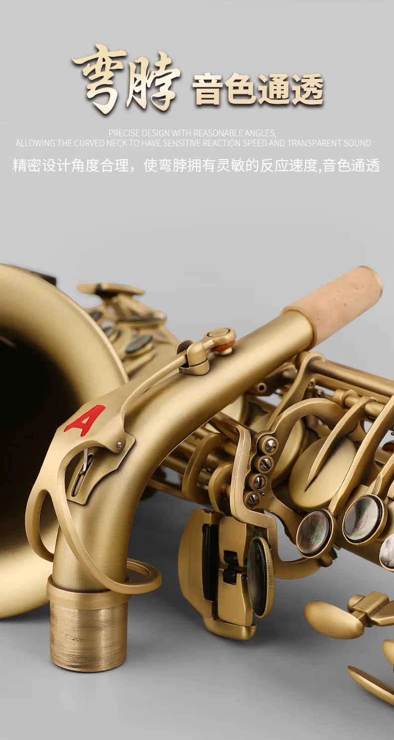 Alto Saxophone in E Flat Classical Design Major Saxophone Woodwind Beginner Adult