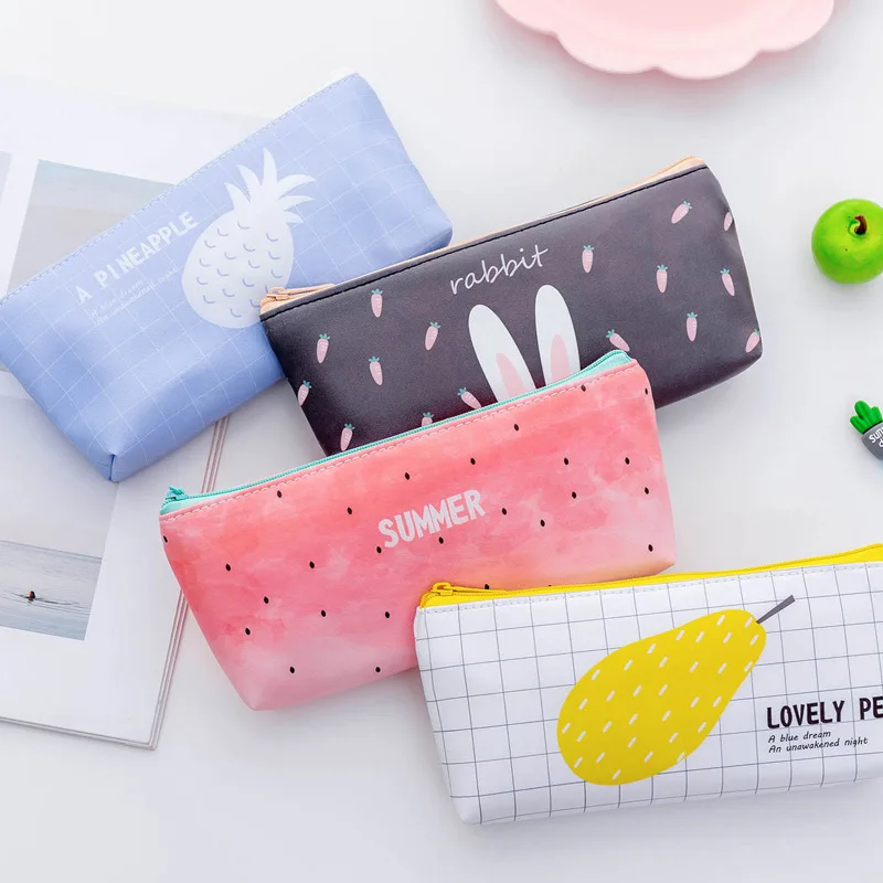 CuteSingleLayerPencilCasePouchDurableWaterproofStationery