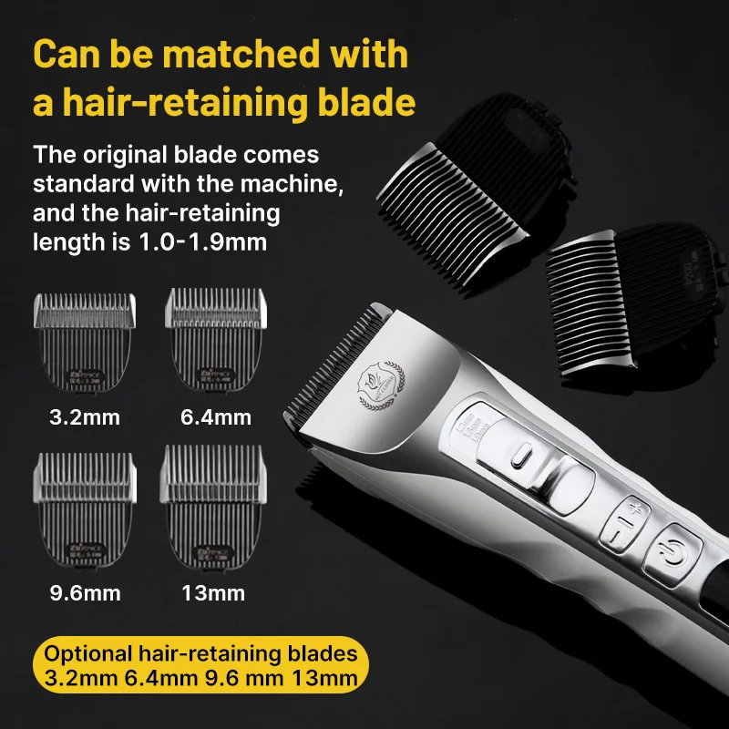 Fenice Professional Dog Grooming Machine Low-noise Clipper 5000mA Capacity Cordless LCD Screen Electronic Rechargeable Shaver