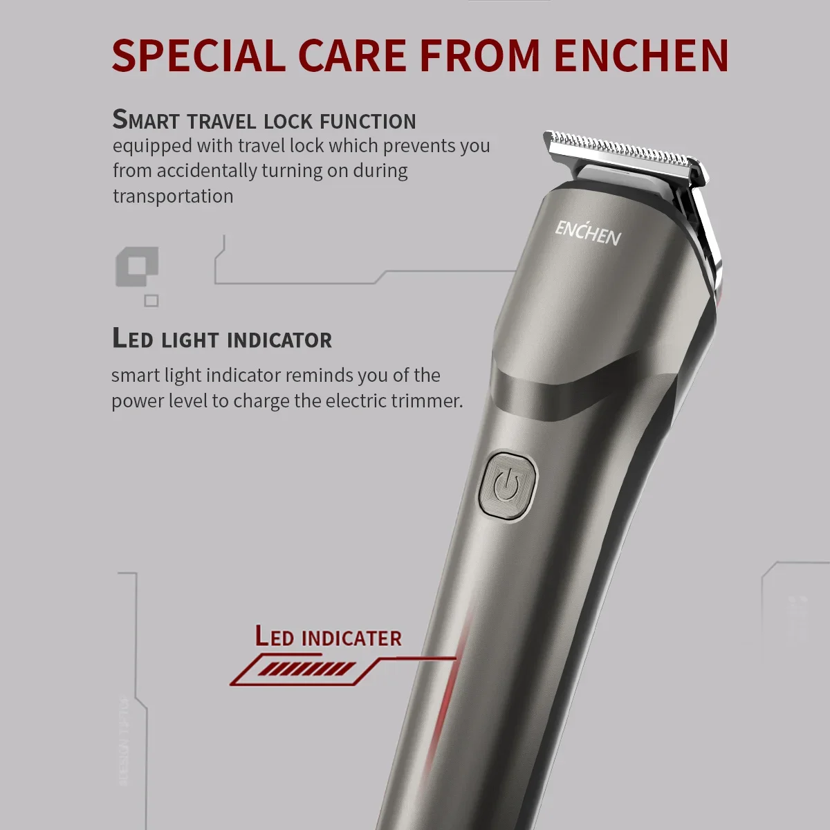 Hair Clipper ENCHEN Professional Hair Trimmer Cutting Machine Multi-functional Body Trimmer Beard Shaver for Men-Beardo 2