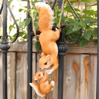 1pc Creative Climbing Rope Squirrel Figurine 1