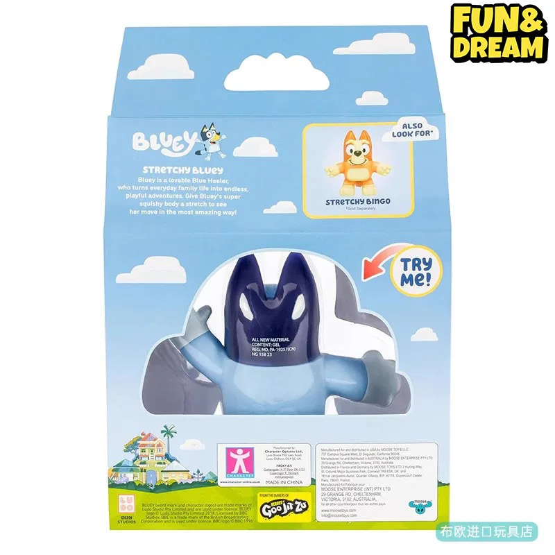 Genuine Kung Fu Hero Bluey Bluck Soft Glue Decompression Stretch Deformation Doll Children'S Toys Bluey Doll Birthday Present 5