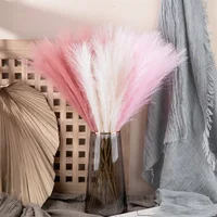 10Pcs Artificial Flower Pampas Grass Fake Plant Reed Wedding Decoration Flowers Blue Pampas Bouquet Boho Decor Home Accessories 5