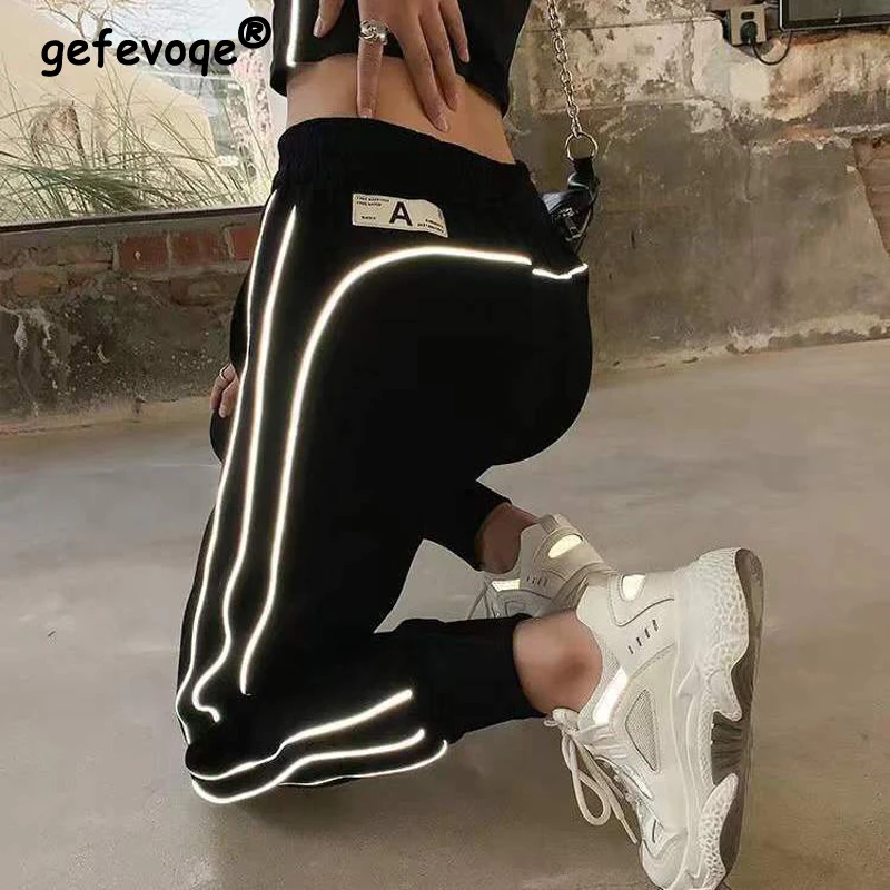 

Women Trendy Casual Streetwear Sports Jogger Pants 2024 Spring Summer Korean Style High Waist Loose Sweatpants Y2K Ropa De Mujer