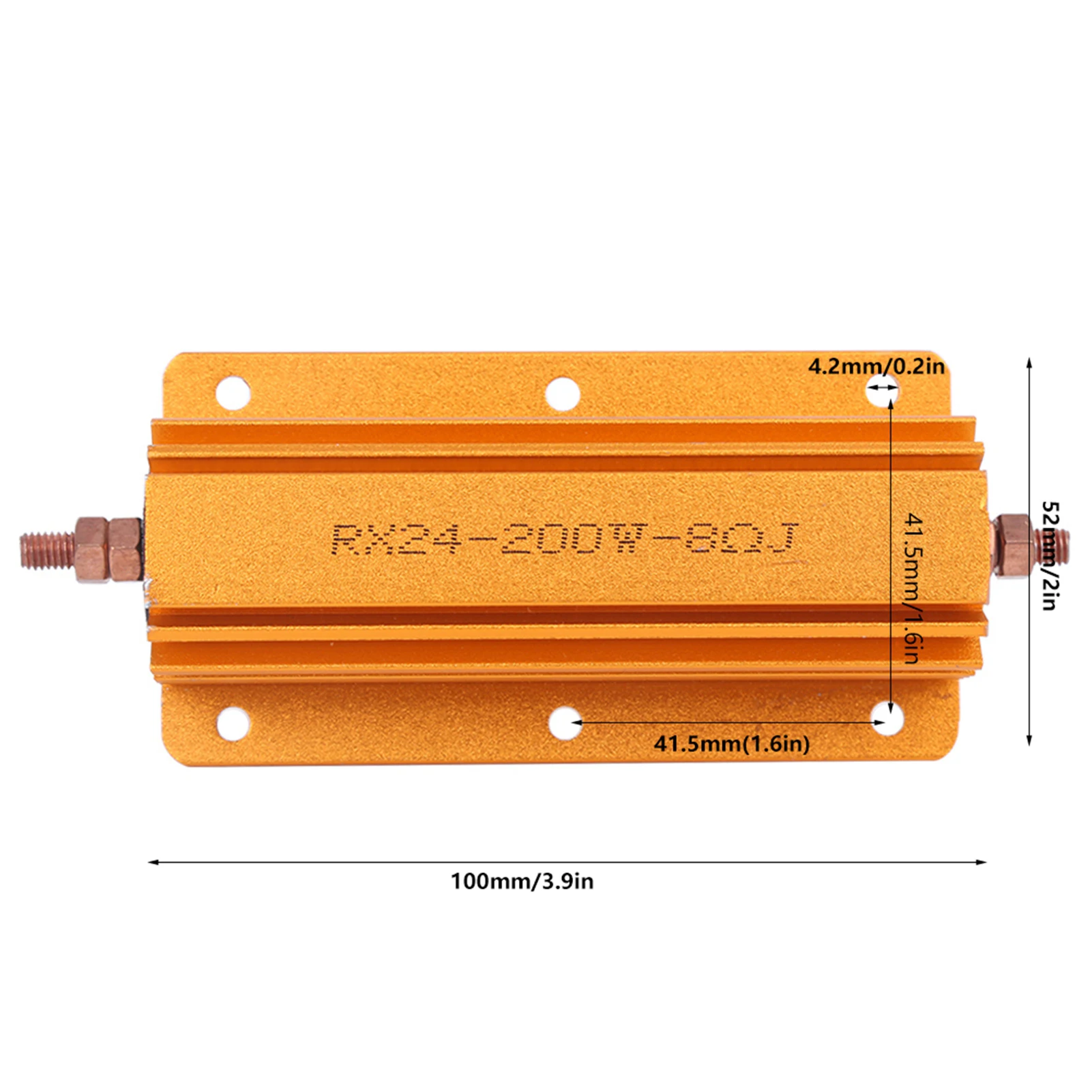 RX24 200W 8R High Power Resistor Aluminium Housing Professional Industrial Eletrical Supplies