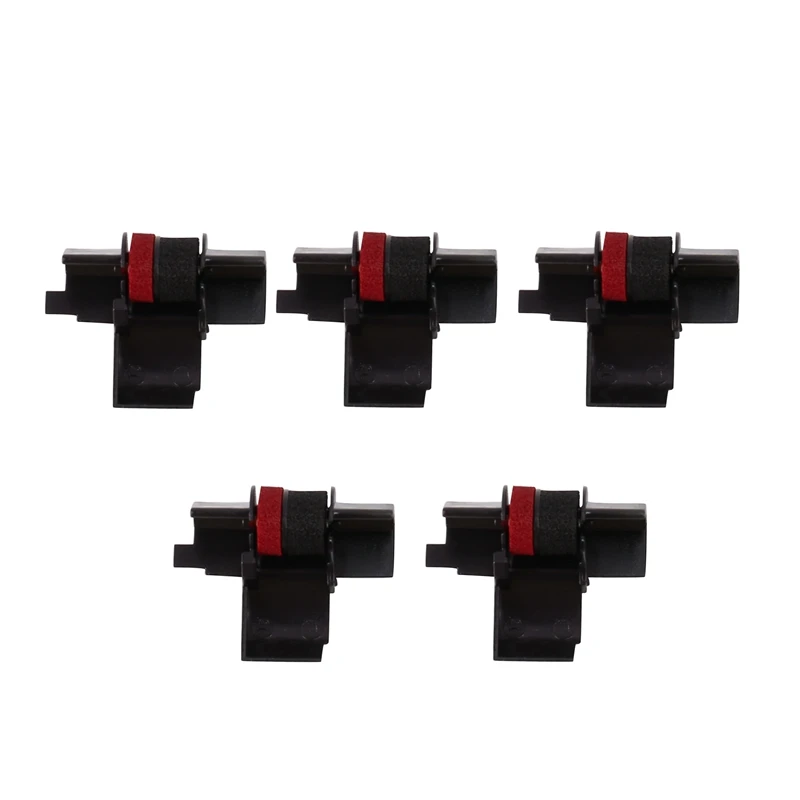 Ir-40T (5 Pack) Compatible Calculator Printer Ribbons Ink Roller - Black & Red