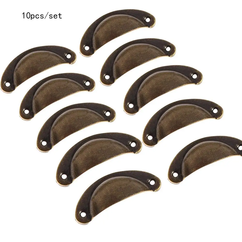 Case Hardware Vintage Furniture Cabinet Drawer Metal 10pcs/lot Shell Antique Knob Pull Handles