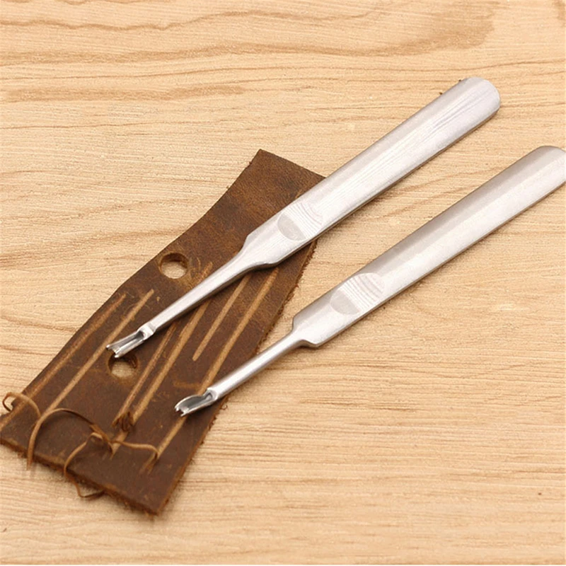 Leather craft tool kit 2pcs/set Leathercraft Tool Kit Stitching U+V Shaped Groover Skiving Edge Beveler
