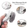 Dog Brush Cat Comb Pet Self Cleaning Hair Remover Brush For Dogs Cats Puppy Kitten Grooming Tools Dog Dematting Comb 2