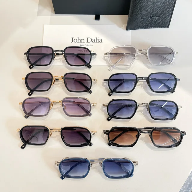 Lunettes de soleil classiques et élégantes JOHN DALIA JD Martin, design de luxe haut de gamme, style vintage décontracté, avec boîte. 1