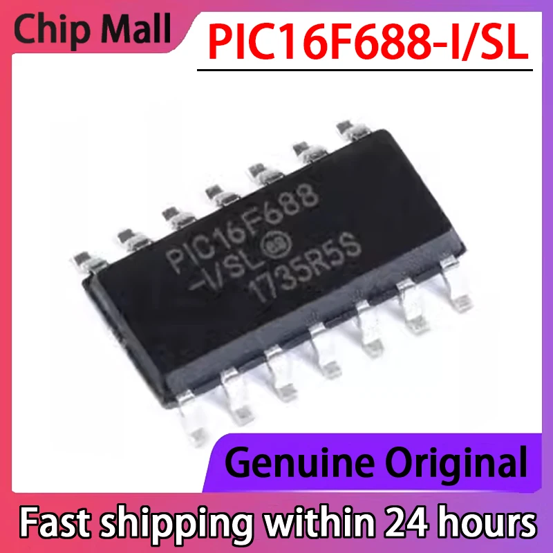 

1PCS New Original PIC16F688-I/SL PIC16F688 SMT SOIC-14 Microcontroller/8-bit Chip