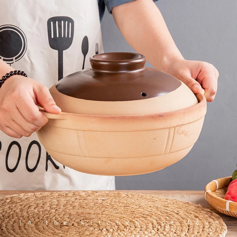 Casseroles 500ML/750ML Rice Noodle Porridge Milk Soup Clay Stew Earthenware heat-resistant ceramic stoves electric gas stove casserole pot