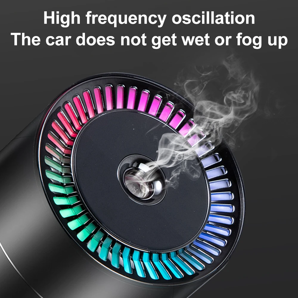 Car Humidifier Rechargeable Intelligent Mute Colorful Ambient Light USB Portable Air Fragrance Diffuser Automatic Timing