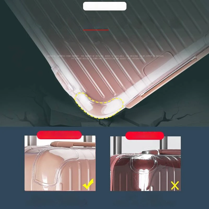 Transparent Cover Applicable for Rimowa Essential Clear Suitcase Cover 21/26/30 Inch Rimowa Salsa Luggage Protective cover