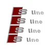 3D Car key sticker Hub sticker Emblem S Line Badge Car 3D Sticker For Audi Sline RS TT A3 A4 B8 8P 8V B6 A5 A6 Q5 C6 A1 Q7 Q3 6