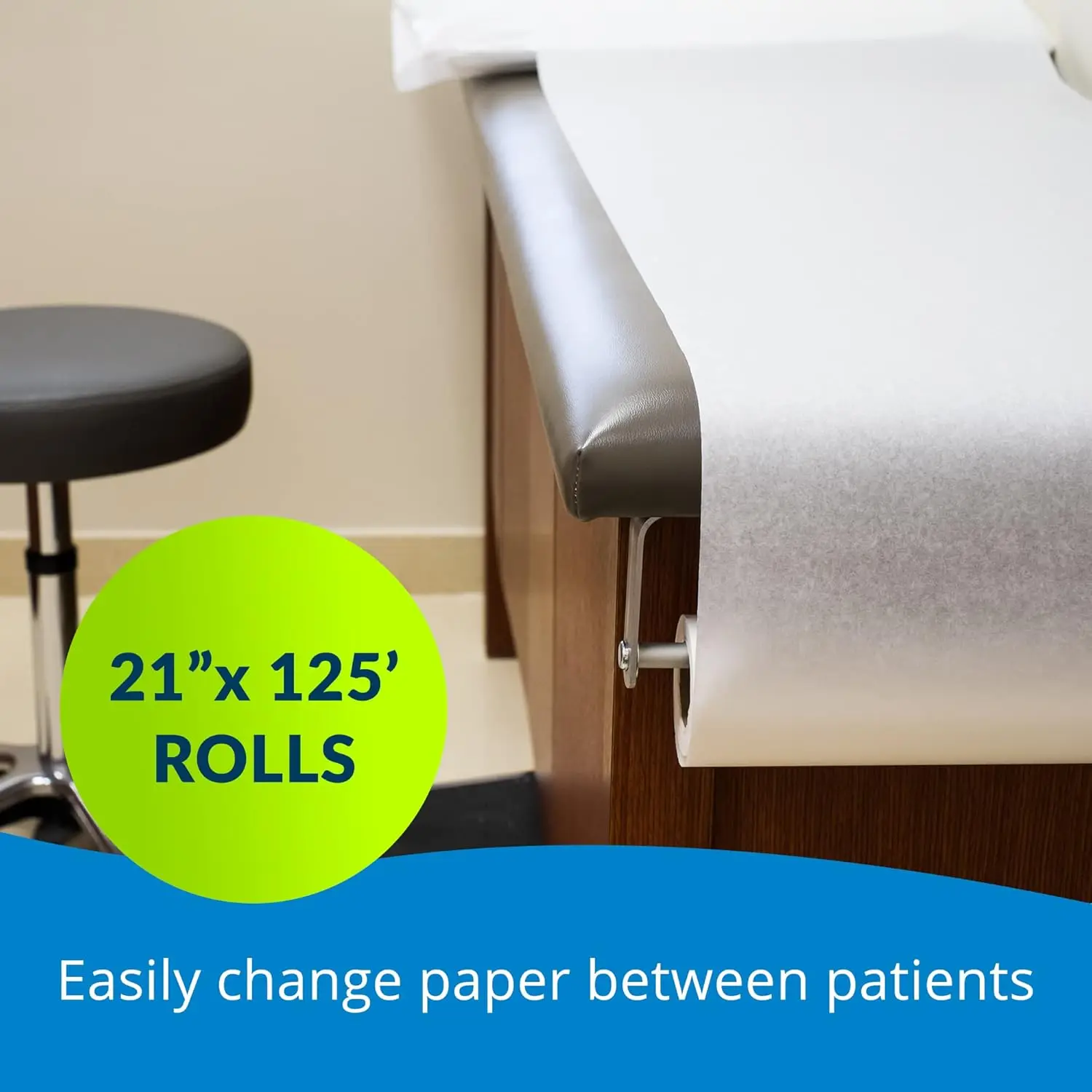 Avalon Papers Exam Table Paper, White, 21" x 125&rdquo; (Pack of 12)-Barrier Protection &ndash; Standard Crepe Paper-Medical Supplies