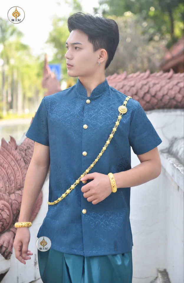 高級タイシルク男性正装服（スア・プララーチャターン）