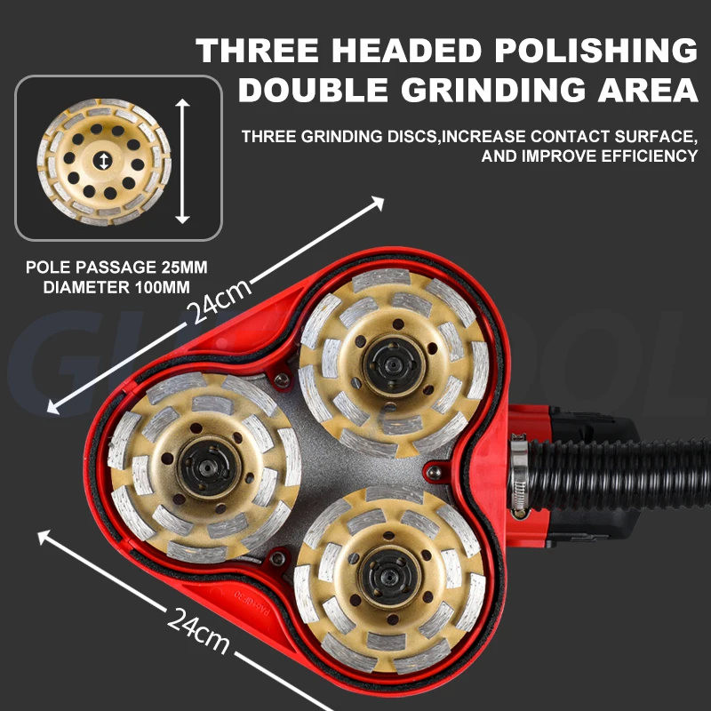 220V Cement Concrete Floor Polishing Machine Belt Sander Clean Ground Grinding Machine Grinder Sharpener Cutter Rough Planer