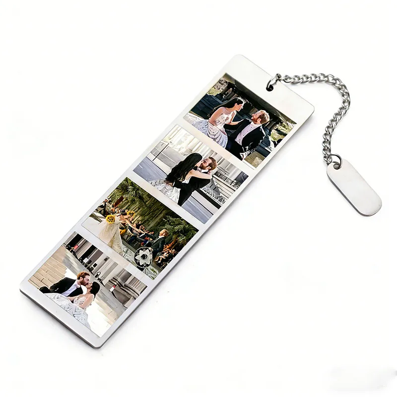 맞춤형 웨딩 사진 북마크, 개인 맞춤 스테인리스 스틸 장식품, 커플 기념일 선물, 추억의 순간을 남겨주세요