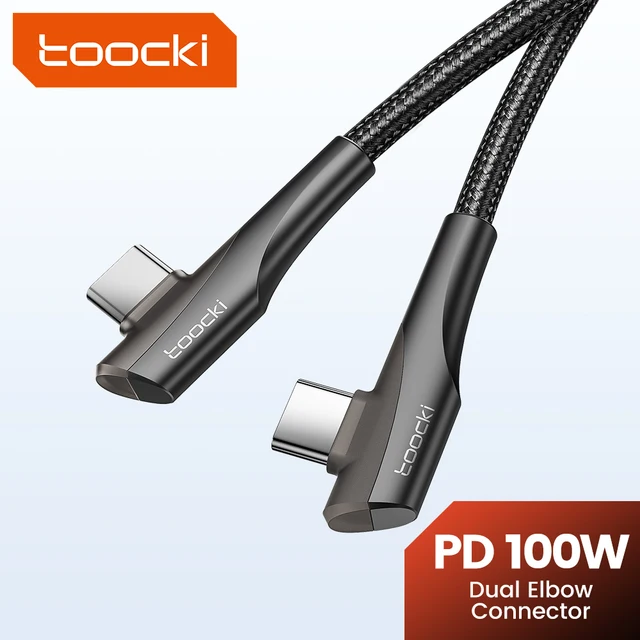 Toocki 90도 USB C 타입 to C 타입 케이블: 고속 충전의 필수품