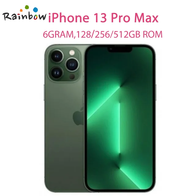 Original Apple iPhone 13 Pro Max 128GB 256GB 512GB 1TB ROM Genuine OLED A15 IOS Face ID NFC Unlocked 5G Cell Phone